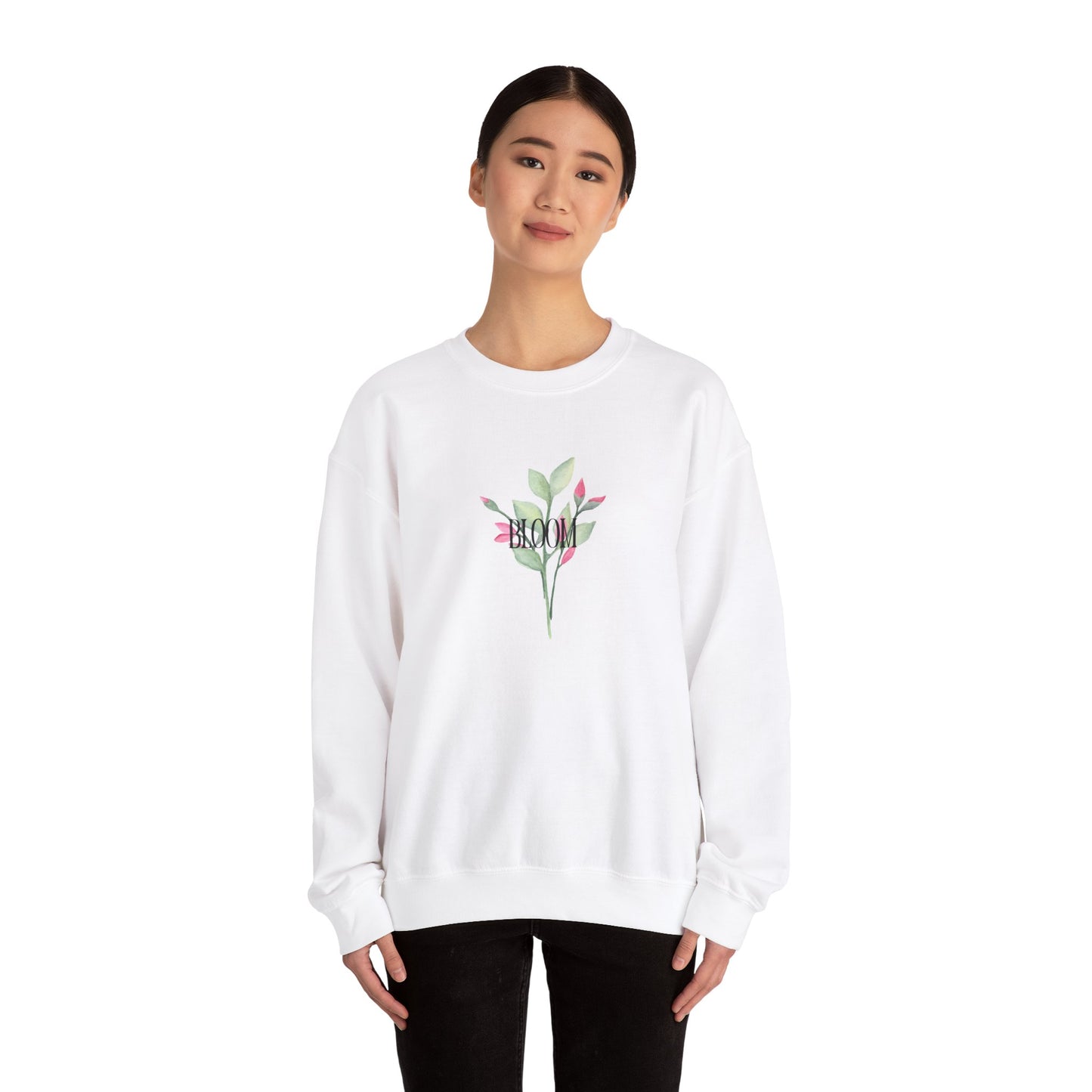 Floral Crewneck Sweatshirt - "Bloom" Design